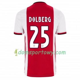 Koszulka Ajax Amsterdam Kasper Dolberg 25 Domowe Koszulki Piłkarskie 2019-2020 Krótki Rękaw